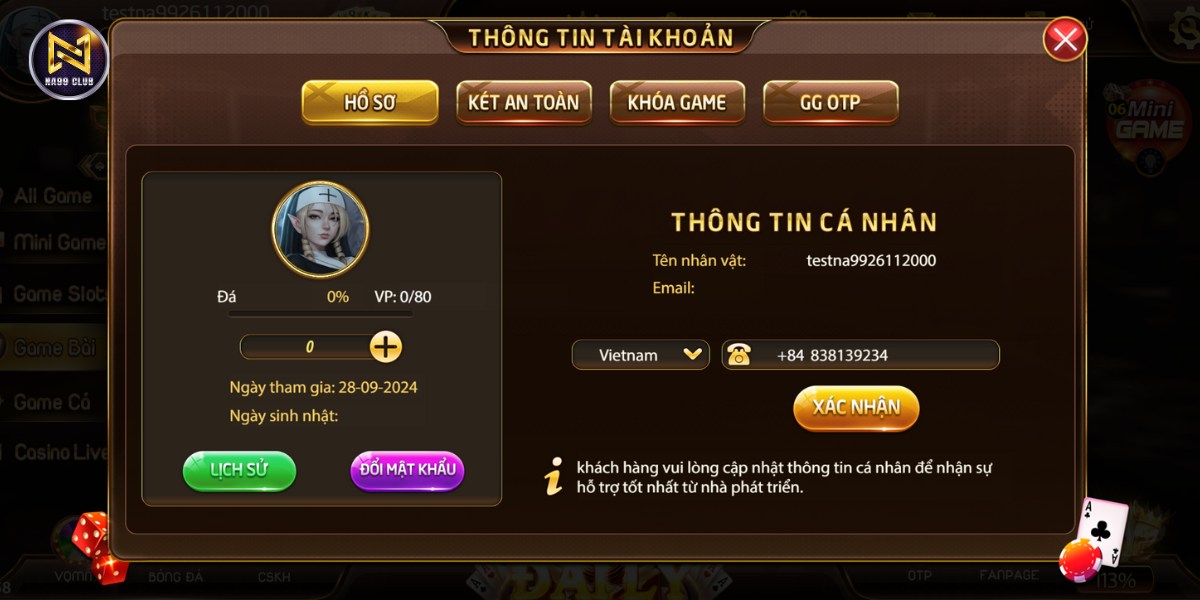 Nhập số điện thoại