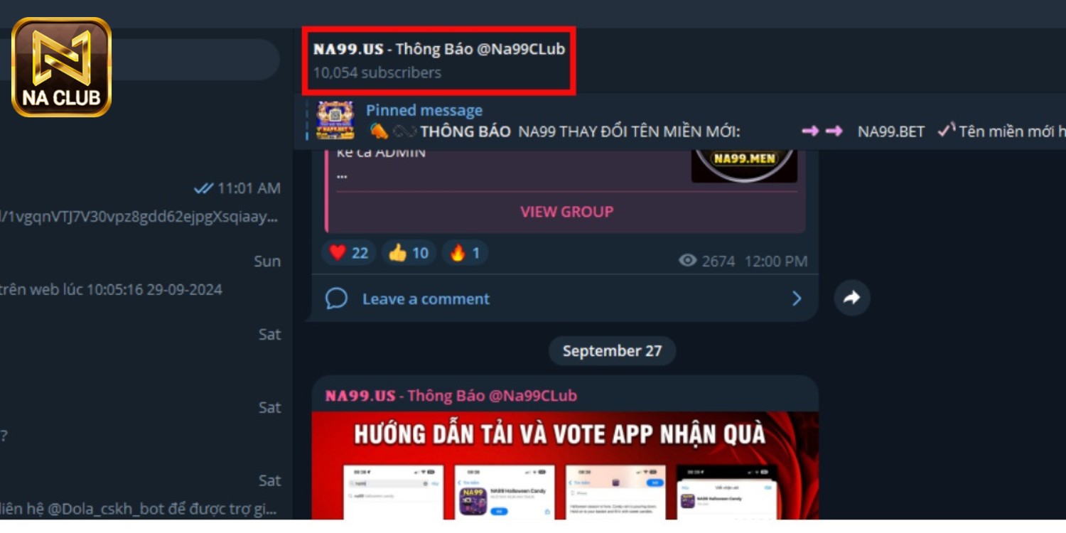 Kênh Telegram chính của Na99